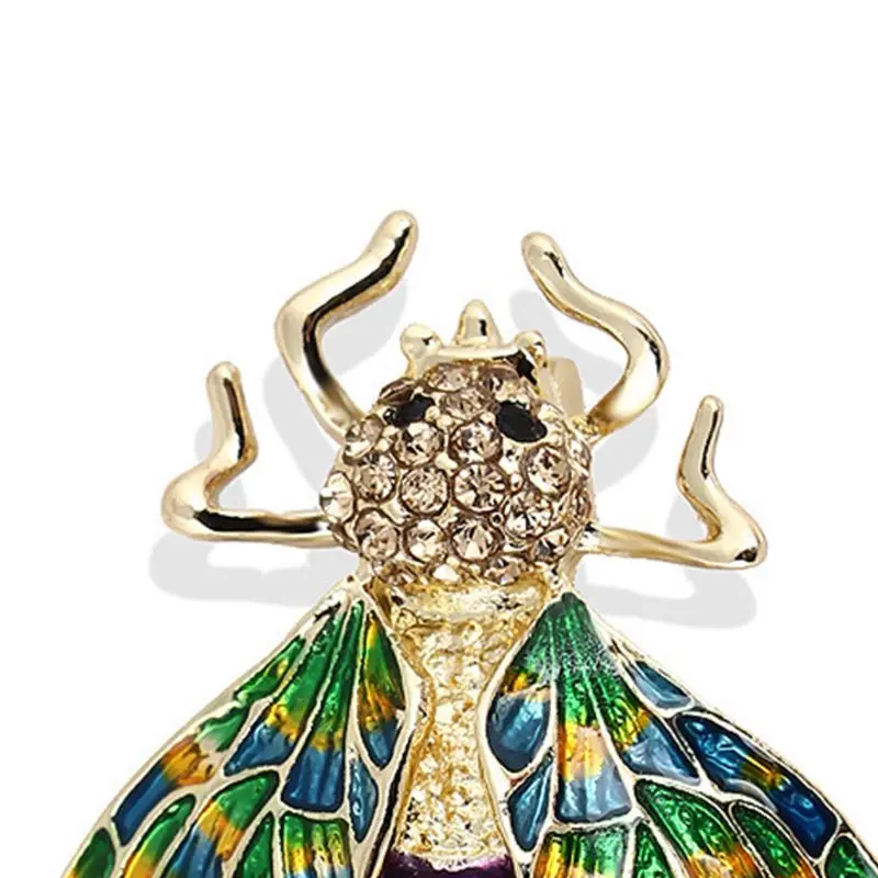 

Bee Brooch Insect Enamel Rhinestone Pin Exquisite Clothes Dress Scarf Decoration Animal Fashion Bouquet Badge jewelry Gift