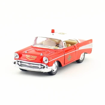 

KINSMART Diecast Metal Model/1:40 Scale/1957 Chevrolet Bel Air(Fire Chief) toy/Pull Back Car for children's gift/collection/Gift
