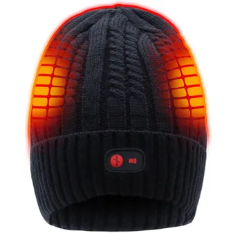 

7.4V Winter Warm Cap With Battery Powered Cap Novel Style Electric Heating Hat For Winter Cold Weather