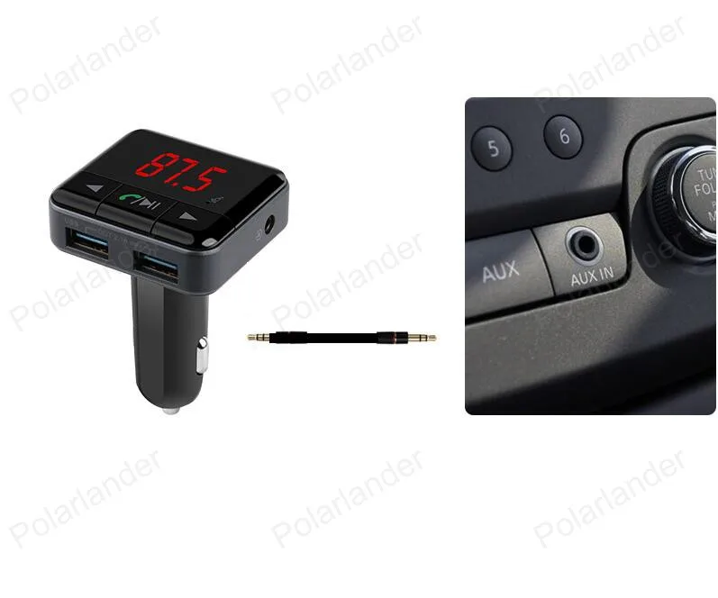Автомобильный MP3-плеер BluetoothHandsfree FM передатчик HD Loosless+ ЖК-дисплей Экран+ Поддержка TF слот