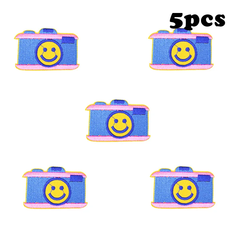 Патчи для одежды Smile Camera наклейки с утюгом сделай сам Аппликации 5 шт.|fashion patches|patches