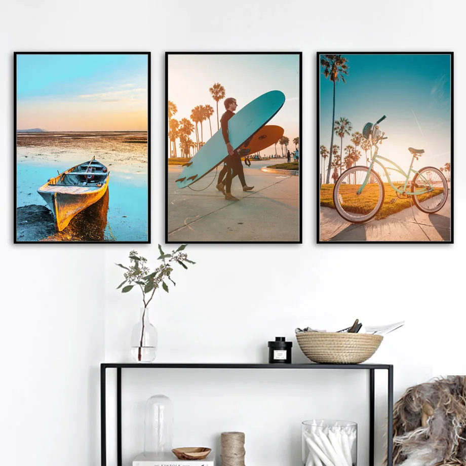 Sun-Beach-Coconut-Tree-Ship-Landscape-Wall-Art-Canvas-Painting-Nordic-Posters-And-Prints-Wall-Pictures (2)