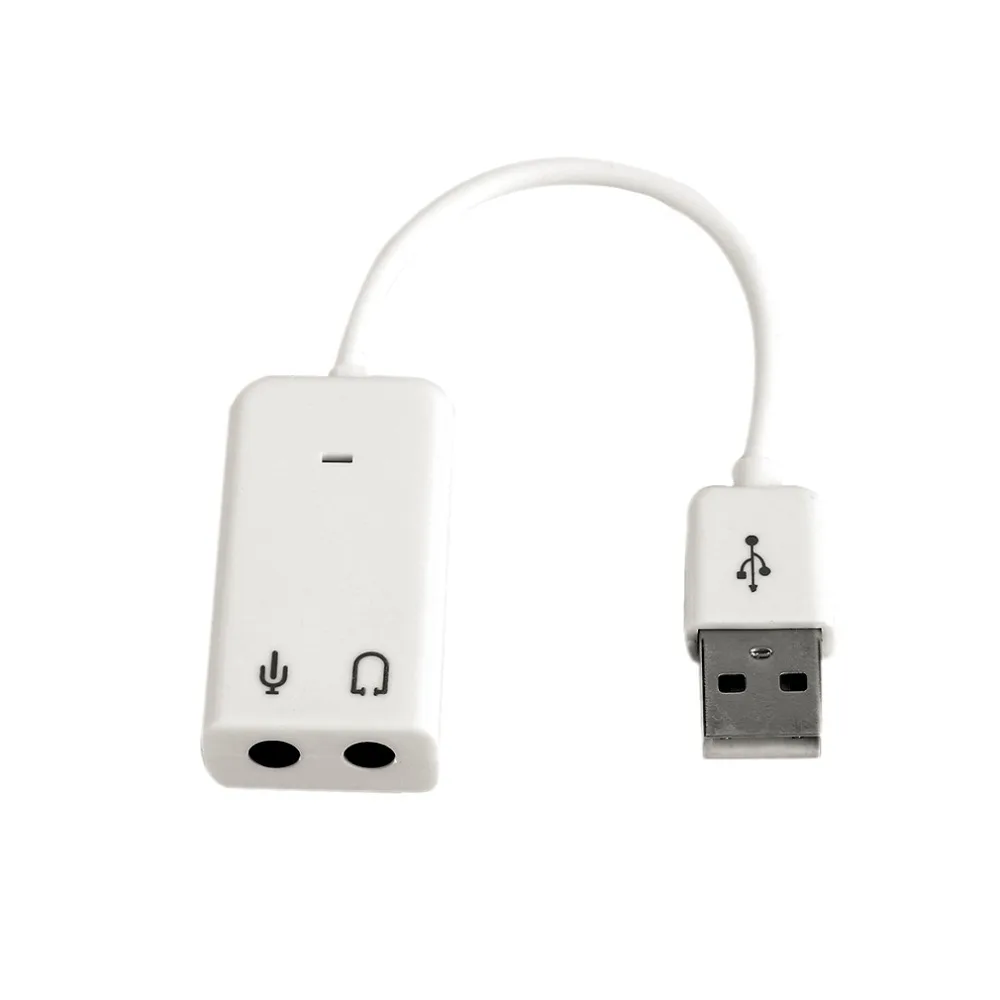 Профессиональный ноутбук USB 7,1 канал внешняя звуковая карта адаптер с независимая внешняя звуковая карта белый Прямая поставка