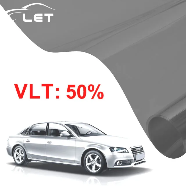 Темная черная Тонировочная пленка для окон автомобиля 50x300 см VLT 50% рулон 1 слой