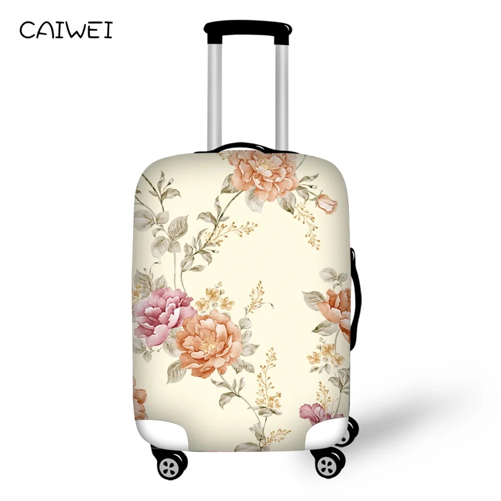 Чехол для багажа с 3D-принтом цветов, Пыленепроницаемая дорожная сумка, чехол для чемодана 18-30 дюймов, Защитные Чехлы, портативные аксессуары для путешествий - Цвет: C0819