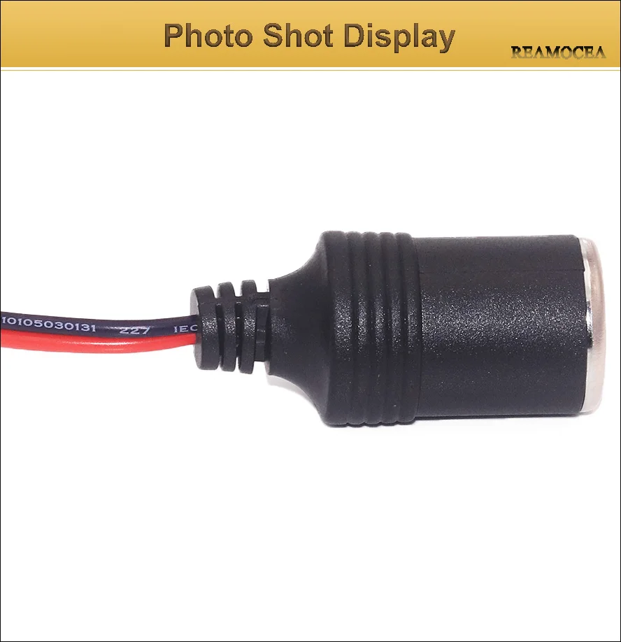 Reamocea 1Pc 12V24V DC 10A Max 120W Car Cigarette Lighter Charger Cable Female Socket Plug Connector Adapter Cable Accessories (10)