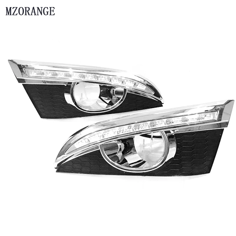 MZORANGE For CHEVROLET CAPTIVA 2011 - 2013 Turn Signal Relay Car-styling 12V LED DRL Daytime Running Lights with fog lamp hole MZORANGE For CHEVROLET CAPTIVA 2011 - 2013 Turn Signal Relay Car-styling 12V LED DRL Daytime Running Lights with fog lamp hole