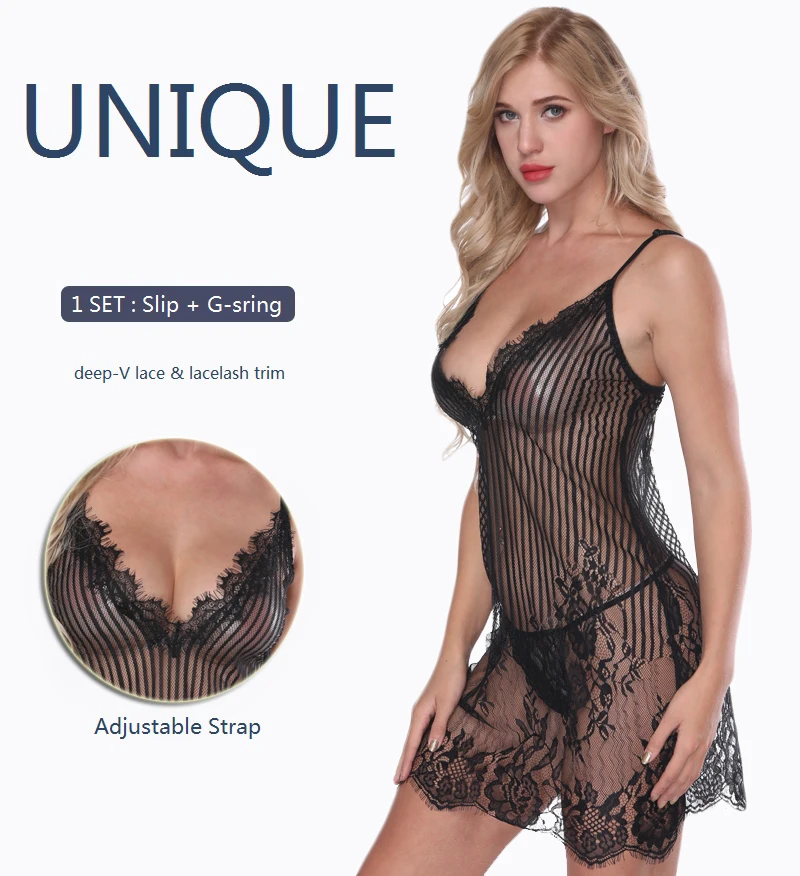 NINGMI Full Slip Sexy Lingerie Set Lounges Hot Erotic Underwear Lace Baby Doll Underskirt Women Deep V Neck Petticoat Mini Dress NINGMI Full Slip Sexy Lingerie Set Lounges Hot Erotic Underwear Lace Baby Doll Underskirt Women Deep V Neck Petticoat Mini Dress