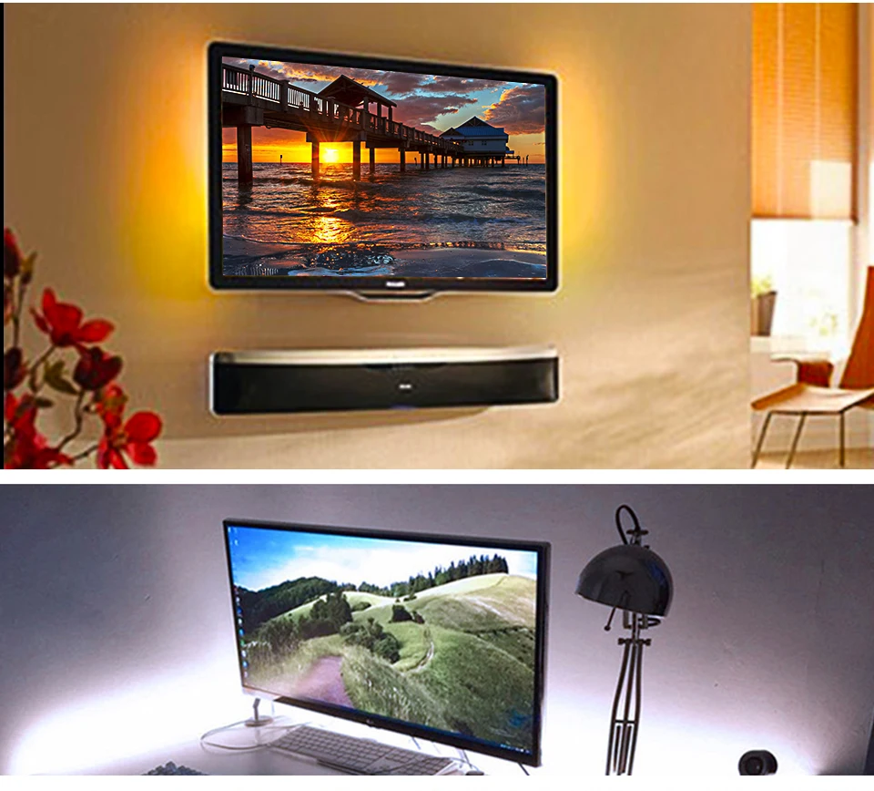USB LED Strip lamp 2835SMD DC5V Flexible LED light Tape Ribbon 1M 2M 3M 4M 5M HDTV TV Desktop Screen Background Bias lighting (10)
