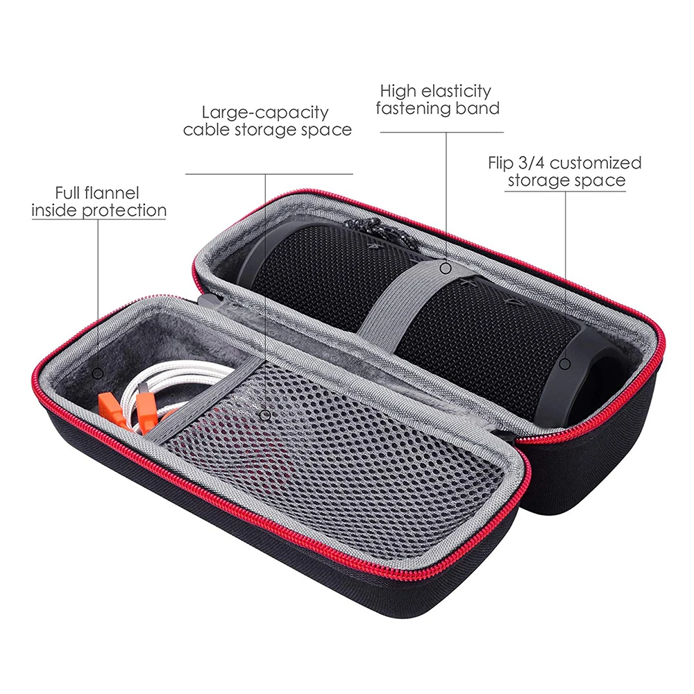 Custodia Rigida Da Viaggio In Eva Per Jbl Flip 1/ Flip 2/ Flip 3/ Flip 4 Altoparlante Bluetooth Portatile Antispruzzo