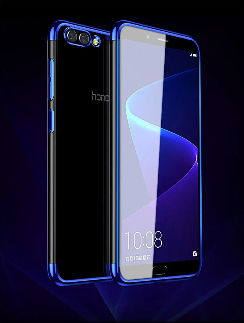 Чехол для Huawei Honor 10, роскошный мягкий силиконовый прозрачный чехол для Huawei P20 Lite Pro Honor View 10, чехлы для телефонов - Цвет: Blue