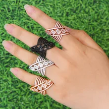 GODKI новые роскошные цветочные оболочки геометрические фианиты обручальные Дубай Naija Свадебные кольца на палец ювелирные изделия зависимости
