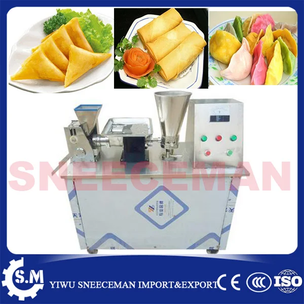 

6000pcs/h 220v 110v electric automatic dumpling maker machine samosa maker spring roll machine with conveyor belt