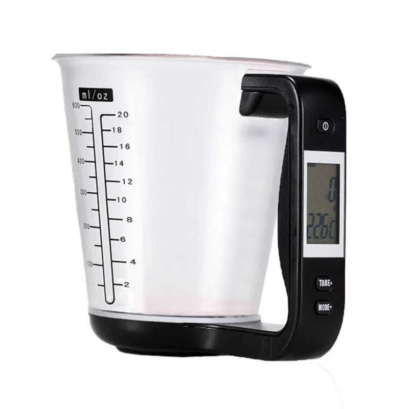 Мерный стакан кухонные весы S весы стекло электронный инструмент баланс с цифровой ЖК-дисплей для измерения чашки Еда весы - Цвет: Multifunction