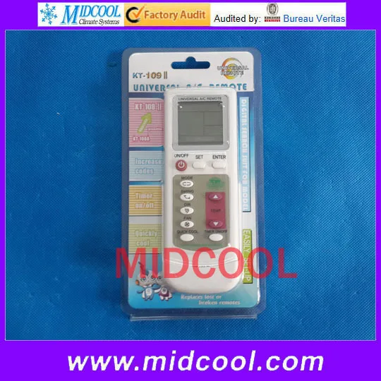 Free shipping Good quality KT 109II Universal air conditioner remote