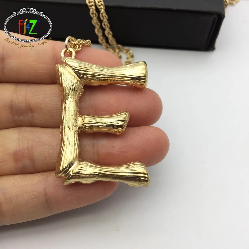 Ожерелье женское из бамбука ожерелье с надписью 26 инициалов A-Z | Украшения и