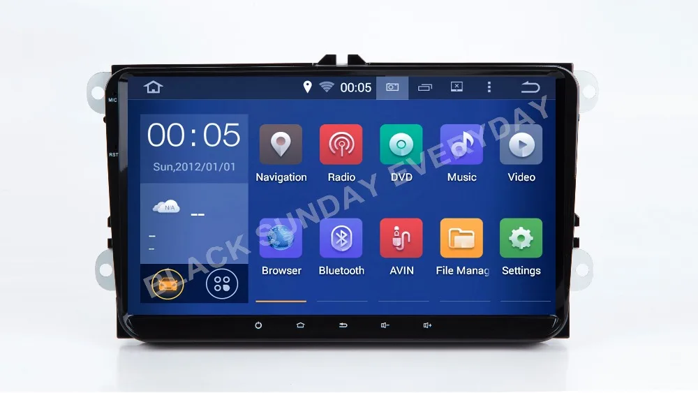 Top AutoRadio 2 Din Android 8.1 Car DVD Multimedia for VW T5 passat b6 skoda octavia 2 Golf 5 seat leon altea PoloTiguan 0