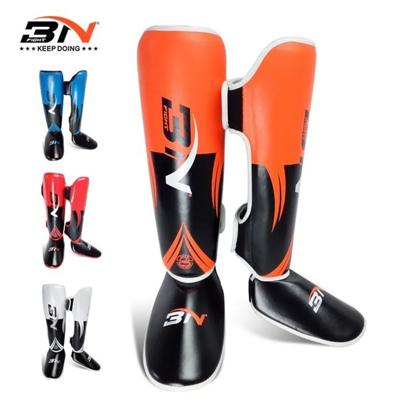 BN Top Quality Shin Instep Pads MMA Leg Foot Guard UFC Muay thai kick boxing MMA grappling Karate foot Protectors Martial arts