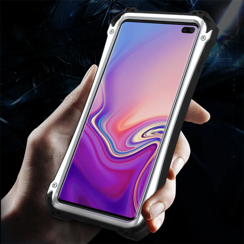 Чехол для Samsung S10 Plus 5G ударопрочный водонепроницаемый прочный металлический