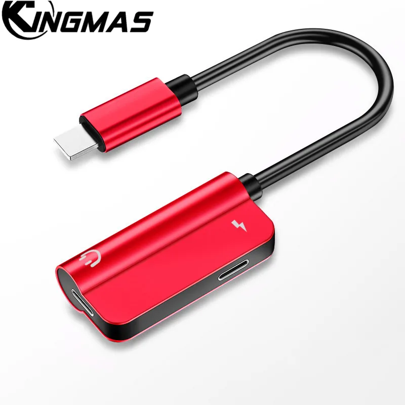 

2-in-1 charging headphone audio adapter for iphone 7 plus 8 X XS XR MAX cable phone VoIP splitter with for IOS converter cable