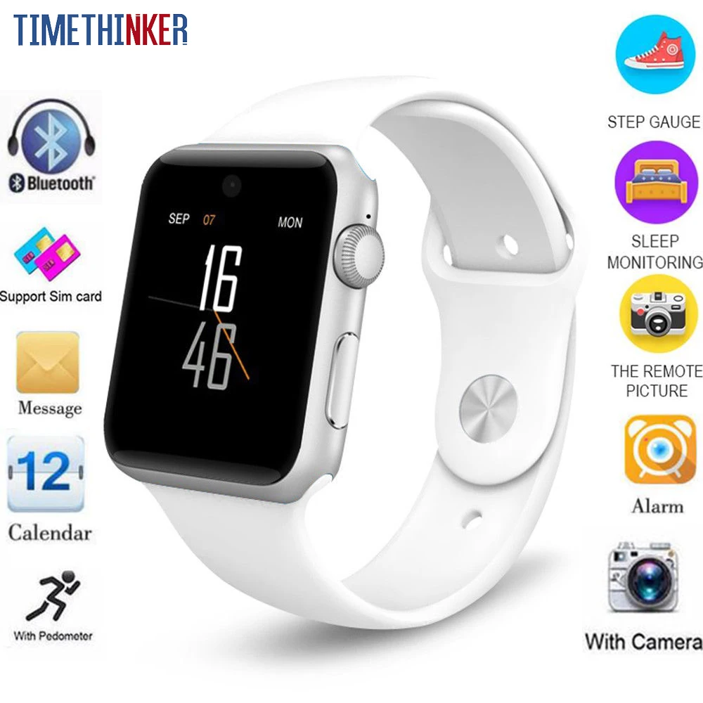 Смарт часы Timethinker с sim картой камерой спортивные Bluetooth звонки GSM Facebook WhatsApp Twitter для