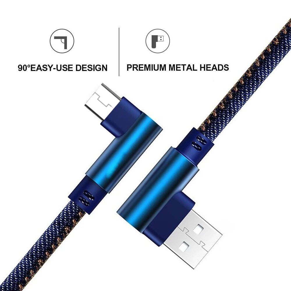 PUJIMAX джинсовый Плетеный Micro USB кабель для быстрой зарядки микрокабель для передачи данных для samsung/xiaomi/huawei/htc Android кабели для мобильных телефонов