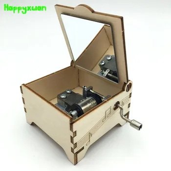 

Happyxuan 2-in-1 STEAM DIY Science Inventions Mini Carved Wooden Music Box Hand Crank Kids Explore Kit STEM Learning Educational