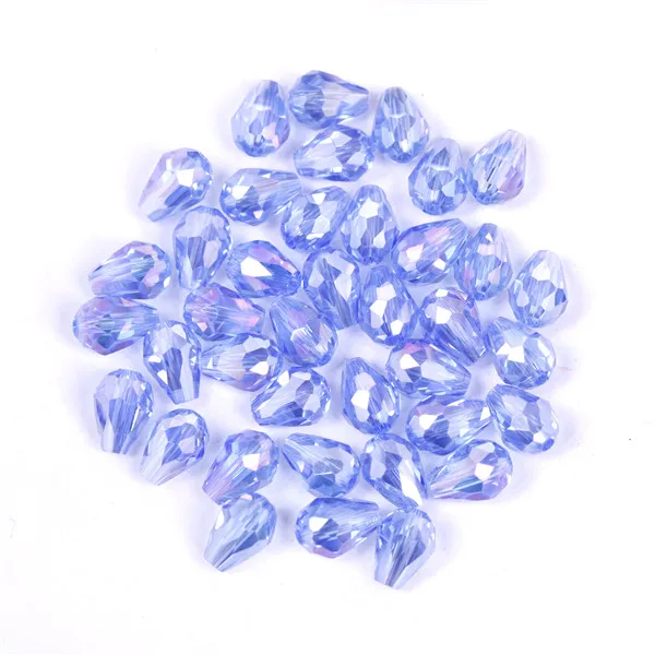 100pcs Drop Glass Beads Crystal Loose Spacer Beads For DIY Jewelry ...