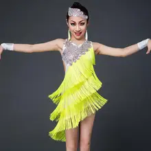 Сексуальное платье для латинских танцев для девочек; Новинка; детская юбка с бахромой для соревнований; юбка для латинских танцев; платья для сальсы и самбы для латинских танцев; подарки