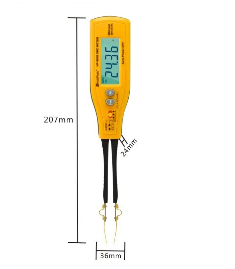 Автоматический диапазон цифровых мультиметров hp-992b SMD мультиметр диод Емкость Сопротивление Пинцет метр инструмент Автоматический диапазон тестер инструменты