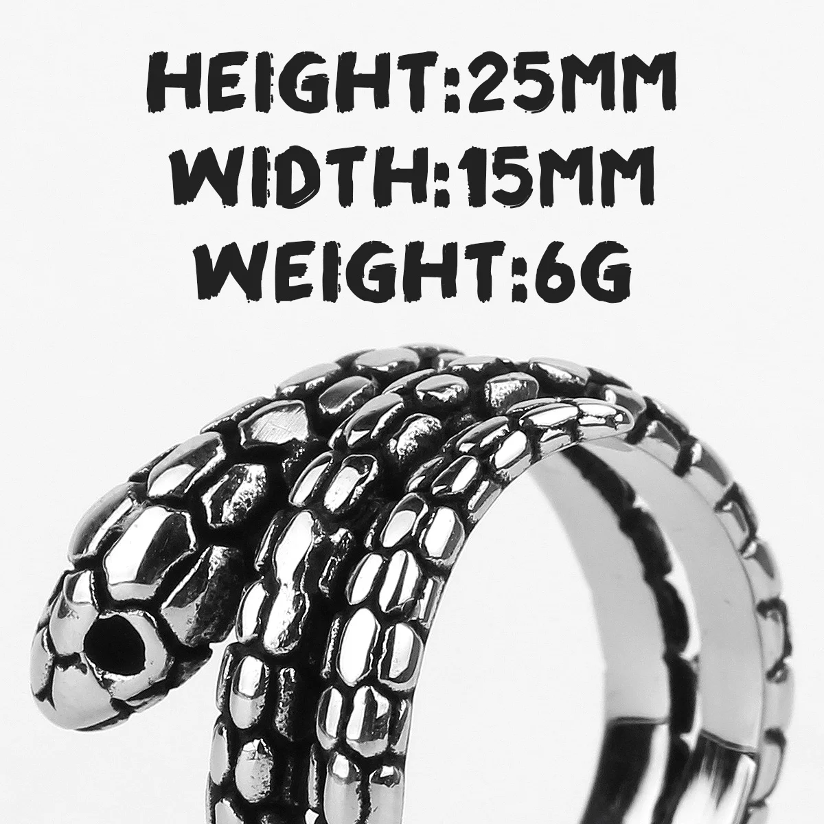 316L нержавеющая сталь змея животное мужские кольца, рок, панк хип-хоп креативность личность для мужчин мальчик ювелирные изделия Аксессуары подарок