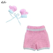 0-3month Baby Crochet Photography Props Shoot Newborn Photo Cool Boy Costumes Infant Pants Clothing Set newborn photography props baby photo props crochet knitting baby bunny hat rabbit hats and diaper beanies and pants costumes set