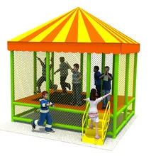 Детский Маленький батут для прыжков с крышей и сеткой