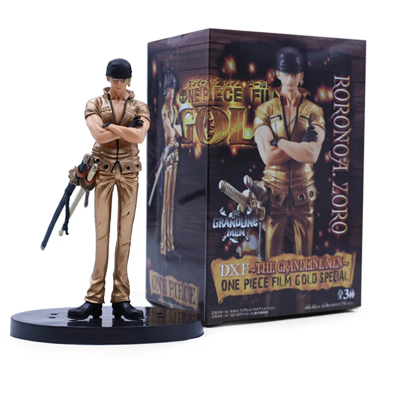 

6" 15cm Japan Anime One Piece Roronoa Zoro Gold Special PVC Action Figure toys battle ver Figuarts Cartoon Doll Collection