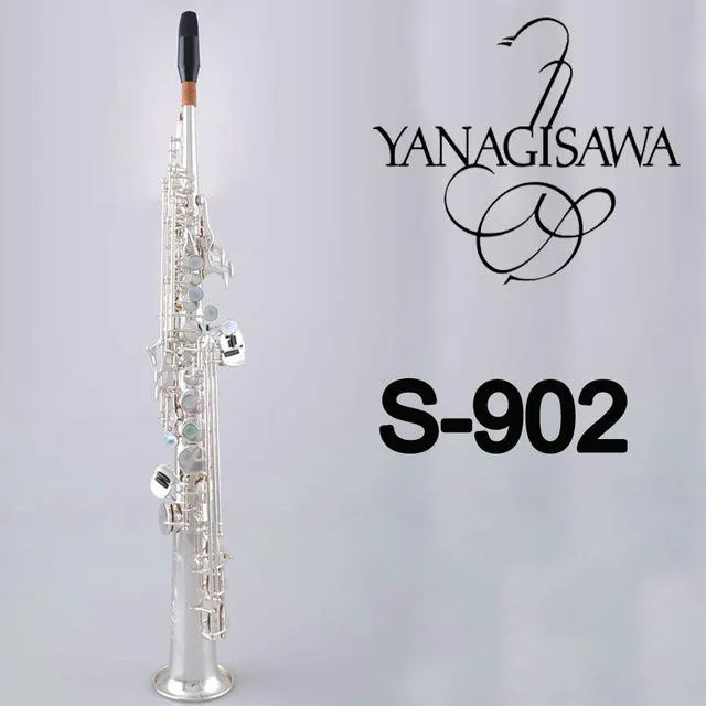 

New YANAGISAWA Soprano Saxophone S-902 Silvering Sax Professional Mouthpiece Patches Pads Reeds Bend Neck