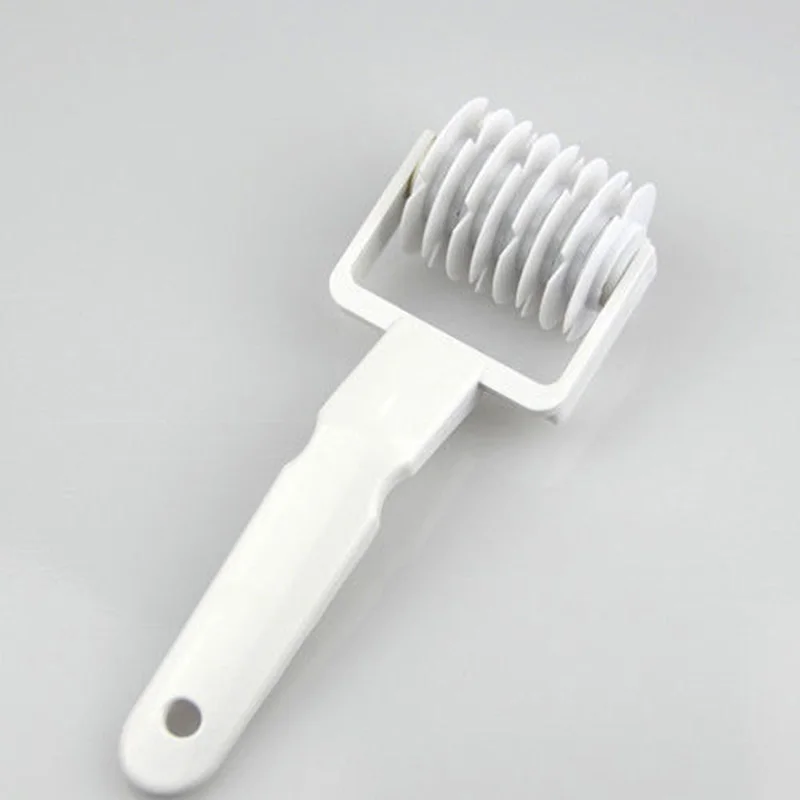 2016 White Plastic Baking Tool Cookie Pie Pizza Pastry Lattice Roller Cutter Craft Plastic Baking Knife Tool #25
