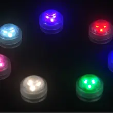 10 шт.* Красочный диаметр 3 см дизайн рождественские вечерние Floralyte мини светодиодные свечи база с дистанционным погружным светодиодным светом