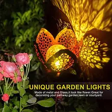 Светодиодный цветочный светильник на солнечной батарее Открытый водонепроницаемый сад пейзаж декоративный светильник