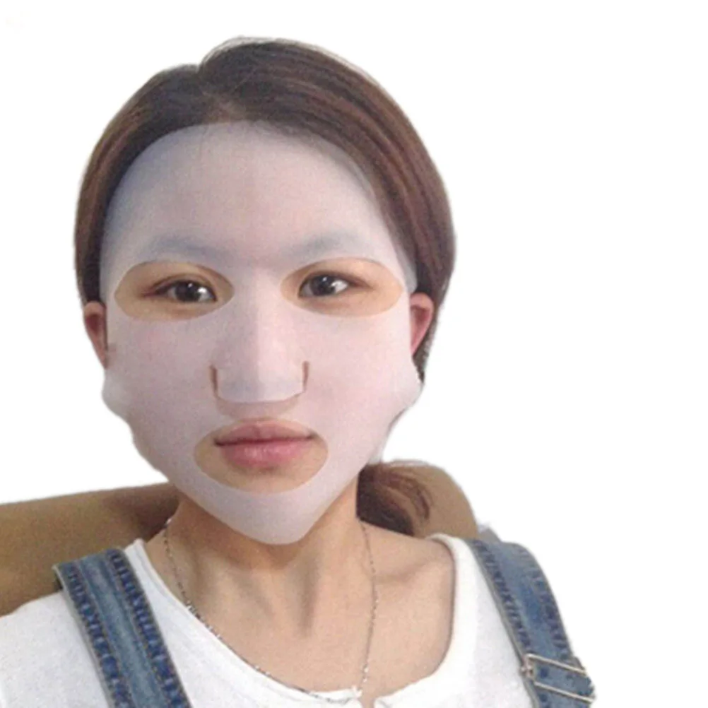 Silicone Gel Face Mask Cover Prevent Mask Essence Evaporation Speed Up