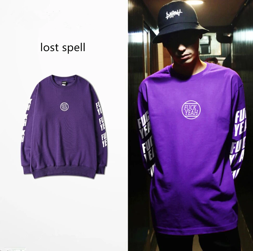 2017 Mens Purple Crewneck Sweatshirts Oversized Hip Hop Sweat Homme Winter Fleece Sudadera Hombre Brand Clothing Sudaderas Hombre Sweat Hommebrand Sweatshirt Aliexpress