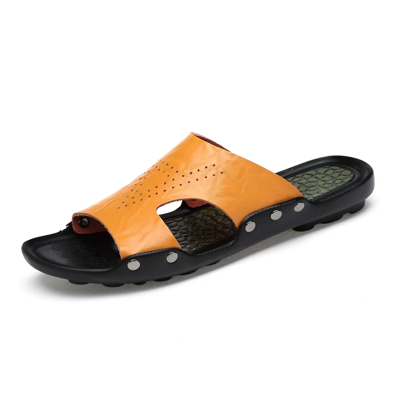 

Plus Size Men Slippers Buckle Sandals Summer Beach Open Toe Slides Flip Flops Men Shoes Outdoor Slippers