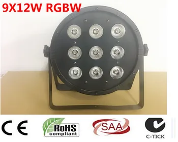 

CREE 9x12 W 4in1 RGBW Led Stage Light LED Flat SlimPar Quad Puo Con DMX512 Flat DJ Equipments Controller