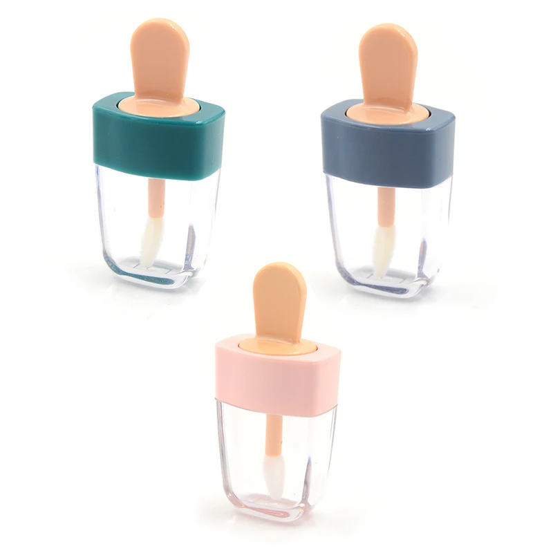 

1Pcs Empty Lip Gloss Tube DIY Make Up Tool Cosmetic Ice Cream Transparent Lip Balm Refillable Bottle Containers Cream Jars