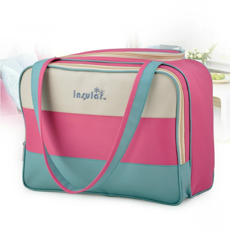 

Fashion Colorful Stripe Mummy Maternity Diaper Nappy Pads Nursing Bag Travel Backpack Bottle Storage Designer Stroller Baby Care