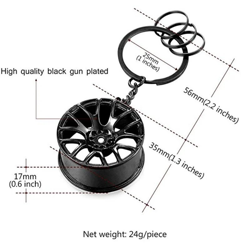 Автомобильный брелок для автомобильных шин, стильный Креативный Мини-Автомобильный ключ, брелок для автомобильных ключей