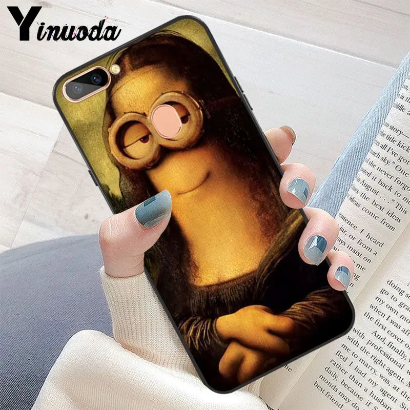 Забавный чехол для телефона Yinuoda Van Gogh Mona Lisa с грушевидными ушками OPPO R11 R11S Plus R17Pro R9S