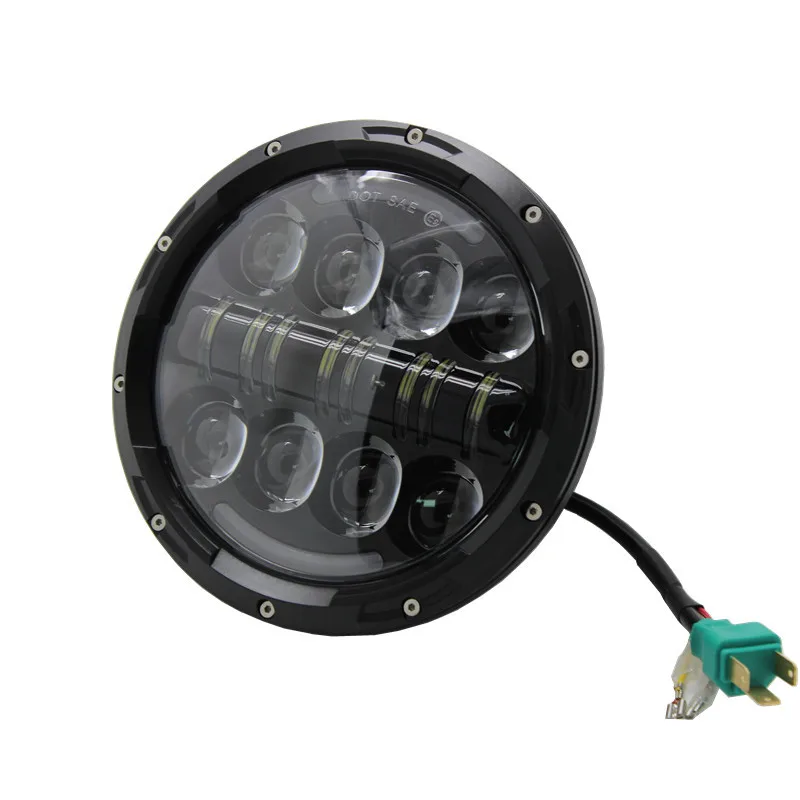 

1 Piece Round 7inch LED Motorcycle Headlight 80W Offroad Driving Lights with Amber Turn Signal Eye for jeep Wrangler CJ JK TJ