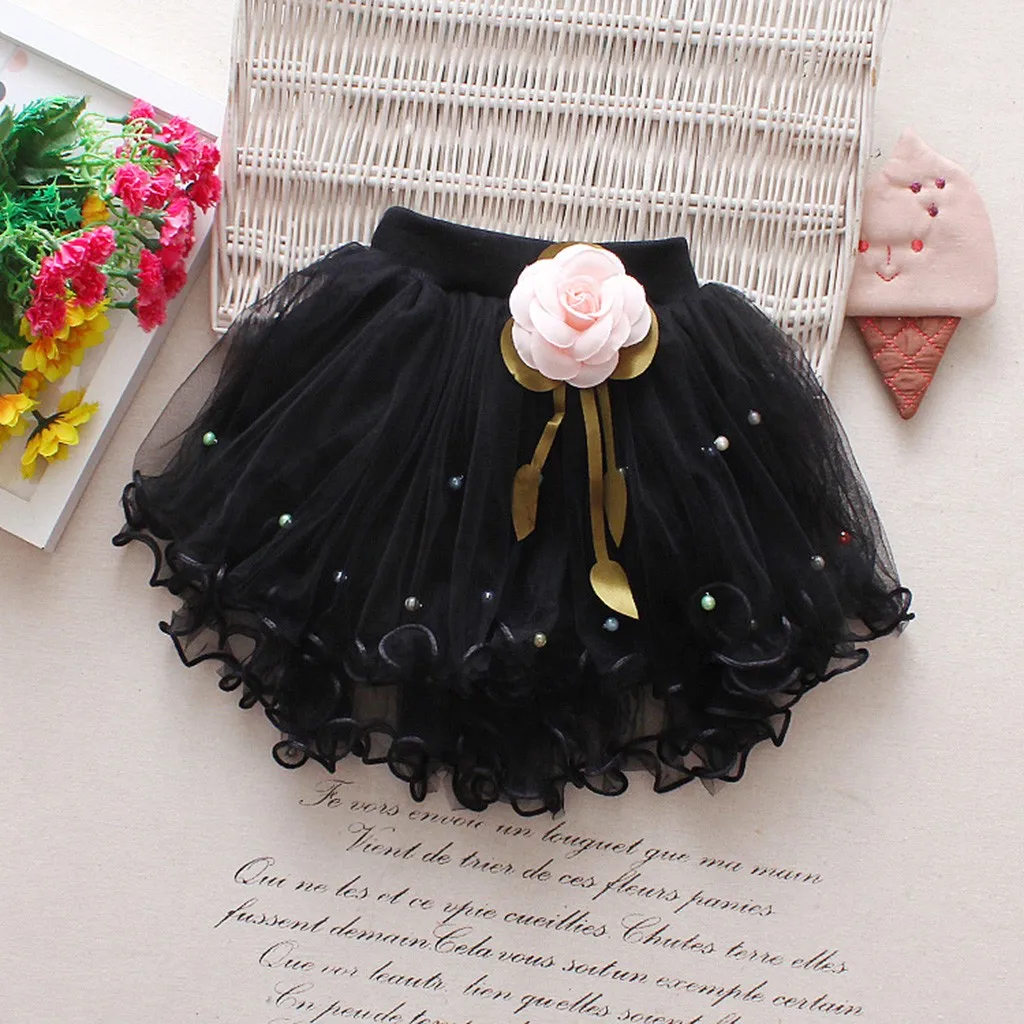 Children Kids Baby Girls Show Dance Party Flower Princess Gauze Tutu Skirt Tulle fashion Toddler Pettiskirt Children Chiffon