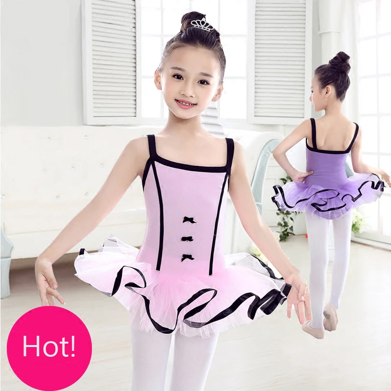 Girl Ballet Dance Dress Toddler Kids Open Back Gymnastics Leotard Tutu Dancewear