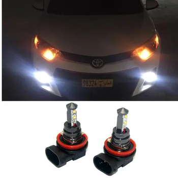 

2x H11 H8 LED Car fog lights bulb For Toyota 4Runner RAV4 Land Cruiser Sequoia Reiz Camry Highlander E'Z Corolla Accessories